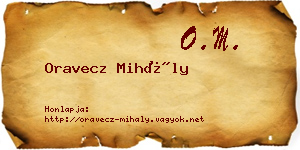 Oravecz Mihály névjegykártya